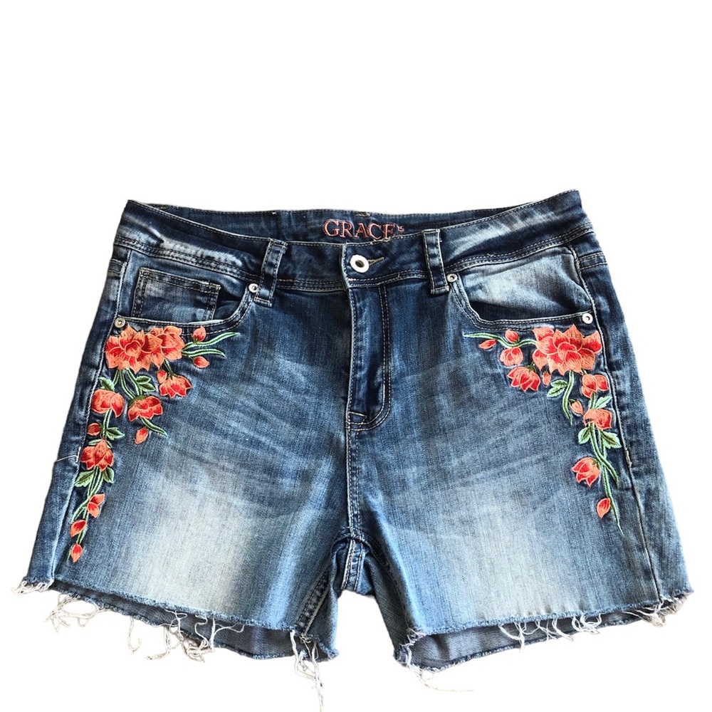 GRACE in LA Denim Shorts Size 28